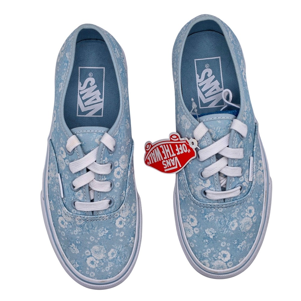 NWT Vans Authentic Platform Sneakers‎ Womens 5 Blue Floral Canvas Low Top Shoes